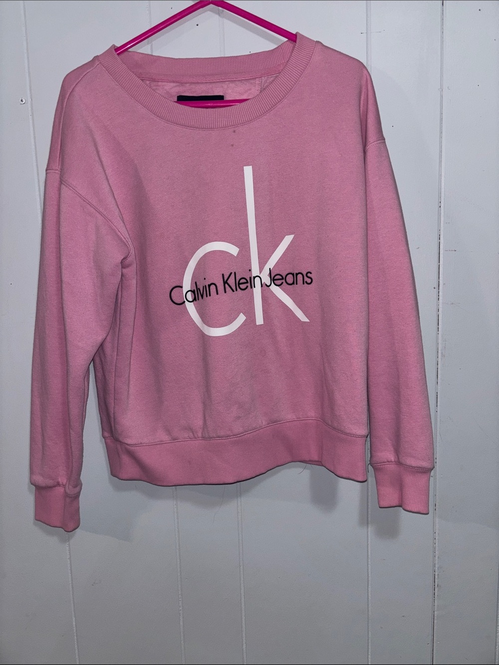 Calvin Klein Jeans Pink Logo Crewneck Sweatshirt